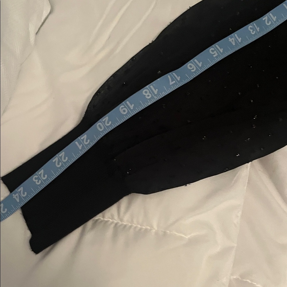 Calvin Klein Black Top with Sheer Sleeves - Picture 11 of 14
